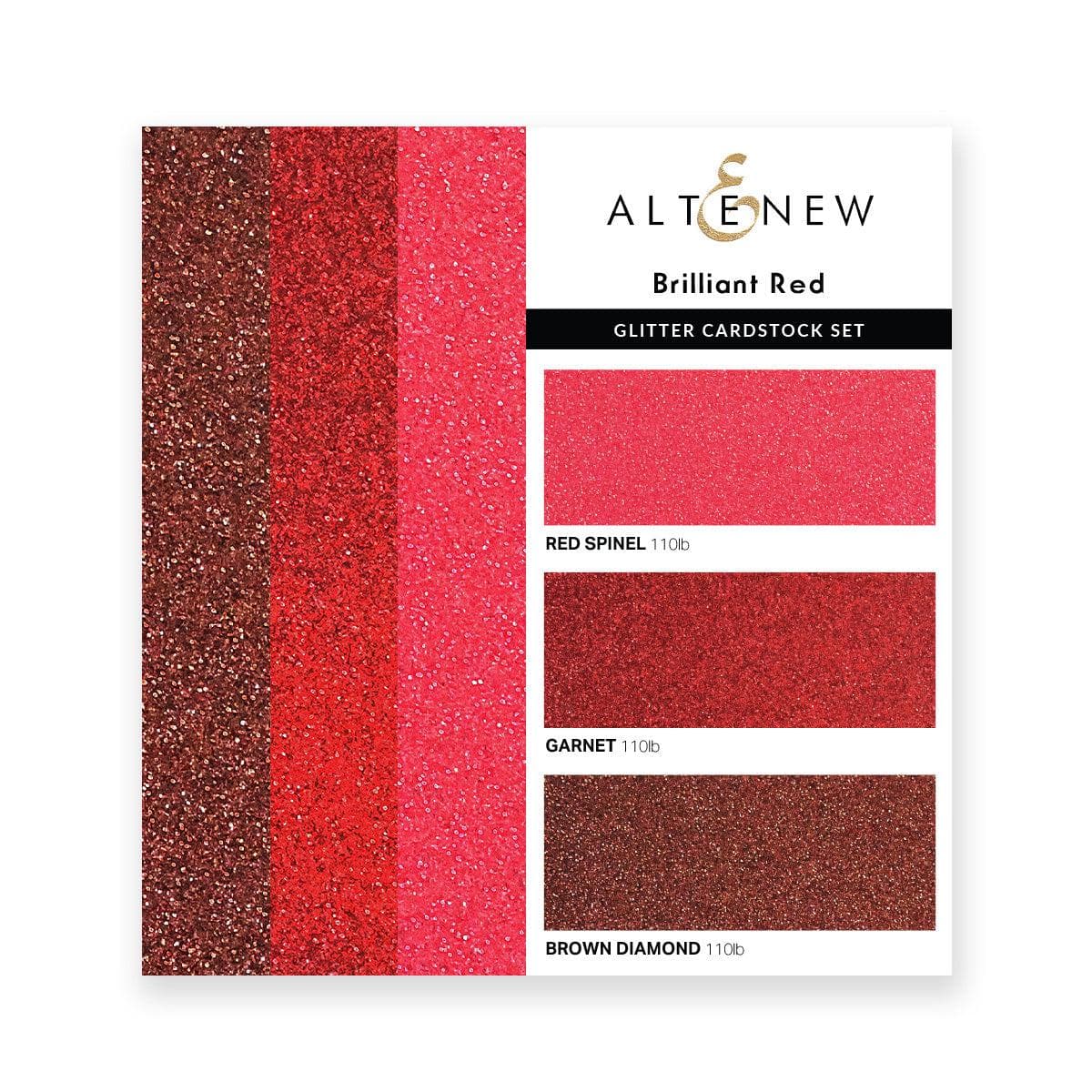 Glitter Gradient Cardstock Paper Set - Brilliant Red for Scrapbooking, Card Making, DIY Crafts & Home Decor