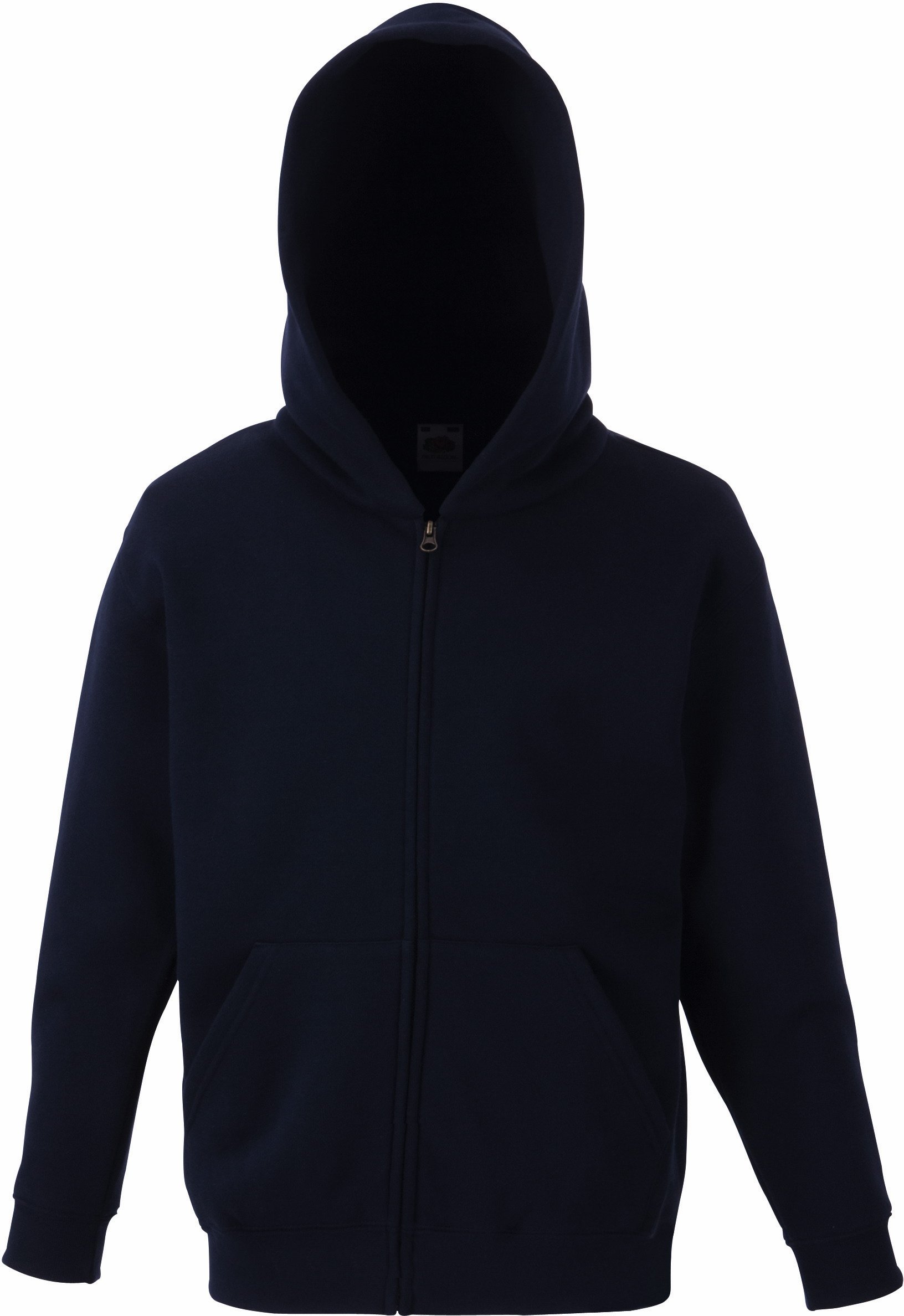 Fruit of the Loom Kids Unisex Hooded Sweatshirt Jacket - Warm Fleece Pullover for Boys & Girls (12-13 Years, Deep Navy) - Perfect for School, Playdates & Outdoor Activities
