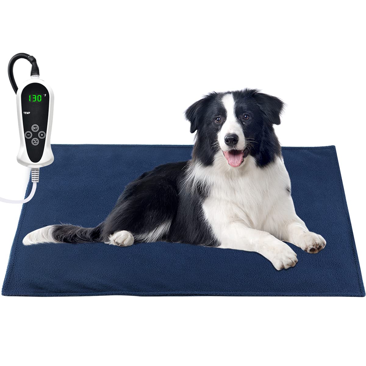 RIOGOO Pet Heating Pad - Upgraded Electric Warming Pad for Dogs & Cats with Timer, Waterproof & Safe for Indoor Use - Perfect for Cold Weather, Arthritis Relief, and Pet Comfort