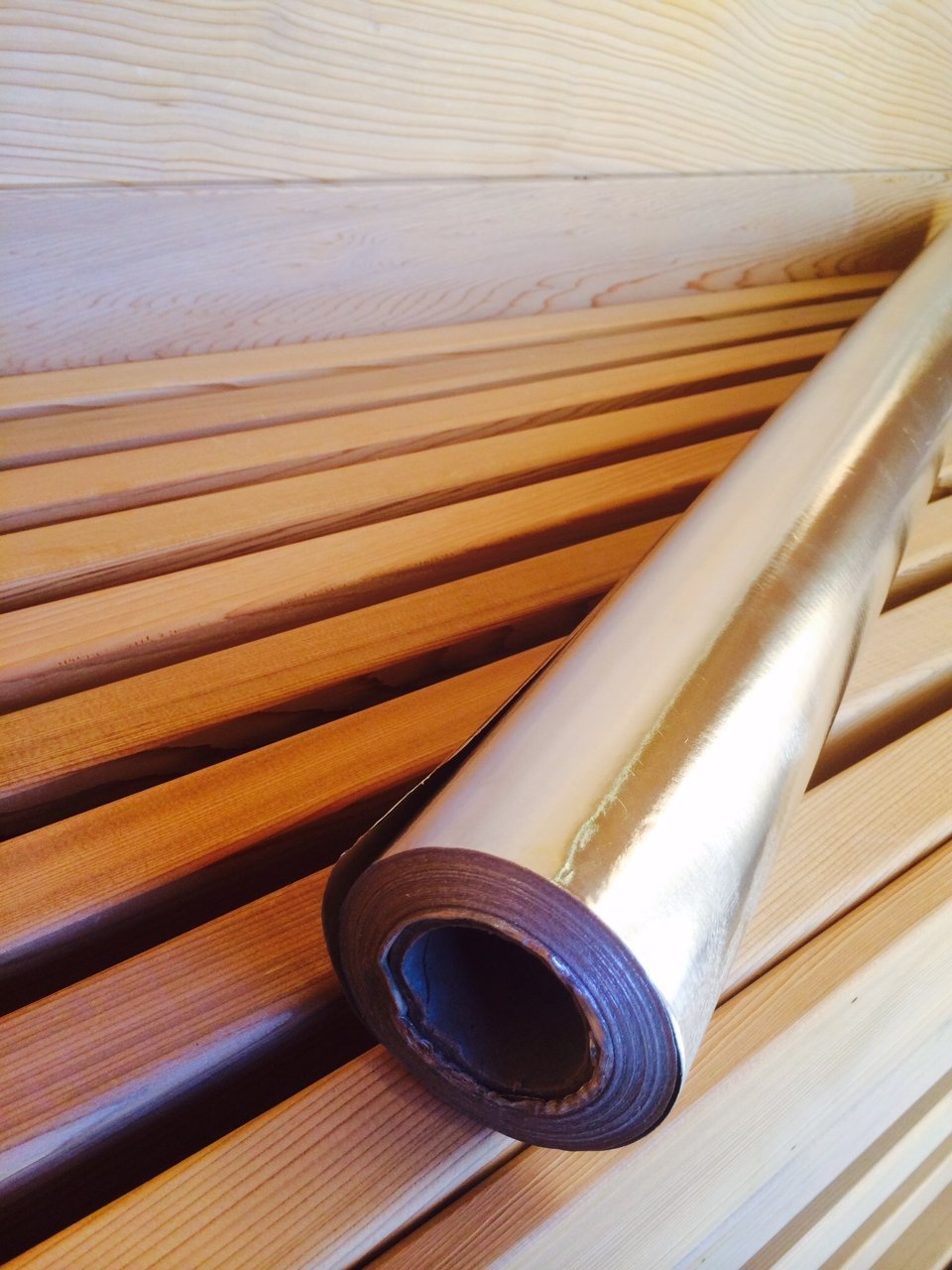 Premium Sauna Vapor Barrier Foil - Single-Sided Type C with Foil Tape (6' x 8' Coverage) - Moisture Protection for Home Saunas, Steam Rooms & Infrared Cabins