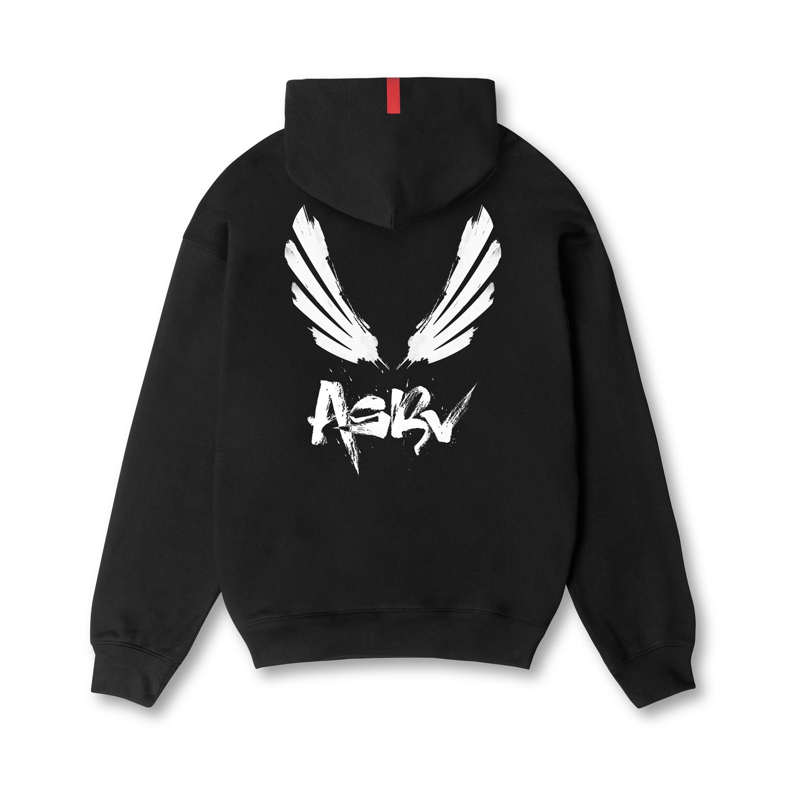 Tech Terry™ Zip Pocket Hoodie - Black Brush Wings/ASRV - Men's Lightweight Performance Hooded Sweatshirt for Gym, Running & Outdoor Activities