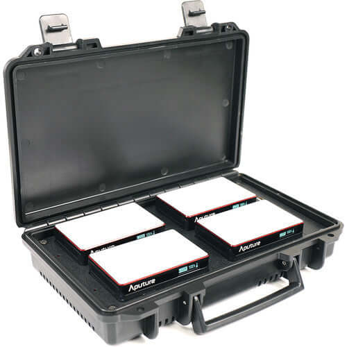 Aputure MC 4 Light Travel Kit with Charging Case - Professional RGB LED Video Light for Photography, Filmmaking & Vlogging - Portable Lighting Solution for Travel, YouTube & Content Creation