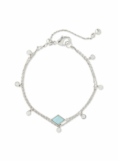 Connie Opal Adjustable Silver Bracelet for Women - Elegant Jewelry Gift for Birthday, Anniversary & Special Occasions