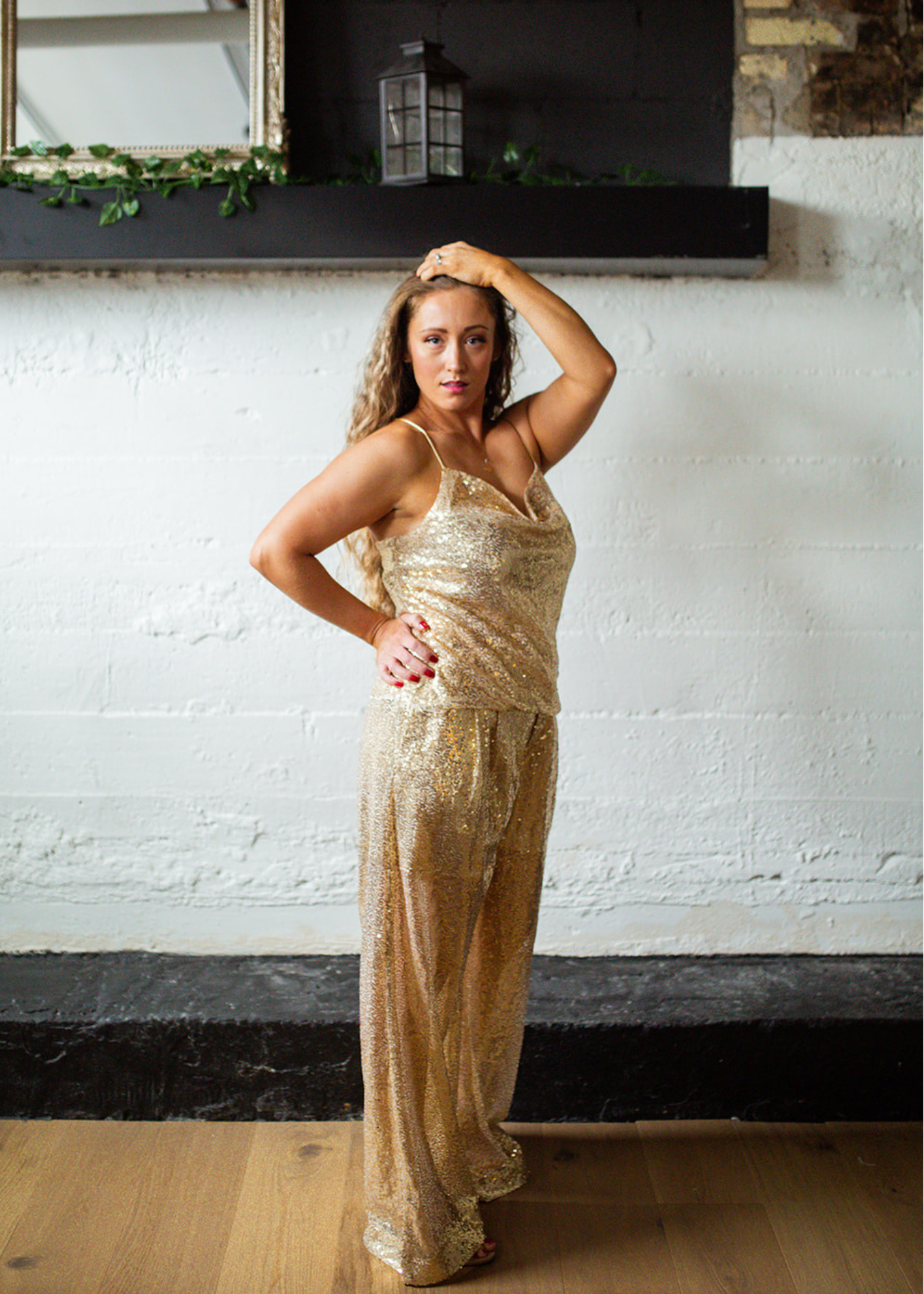 Belucci Sequined Pants for Women - Glamorous High Waisted Party Pants with Sparkly Sequins | Perfect for Nightclubs, Holiday Parties & Special Occasions