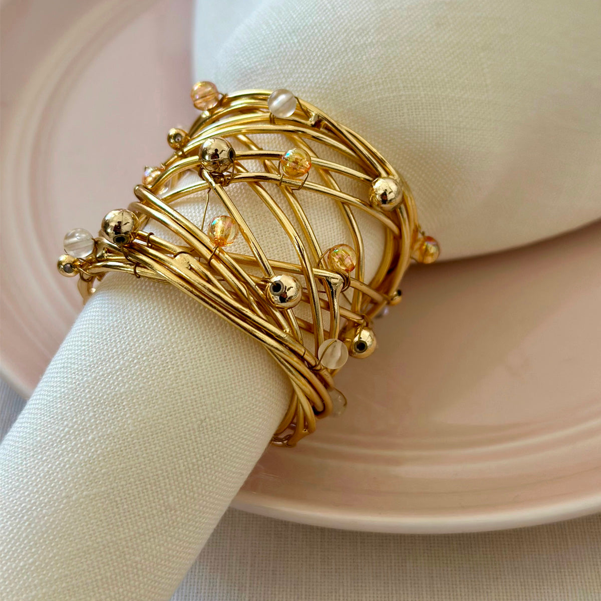 Beaded Lattice Necklace for Women - Elegant Bohemian Jewelry for Parties, Weddings & Everyday Wear