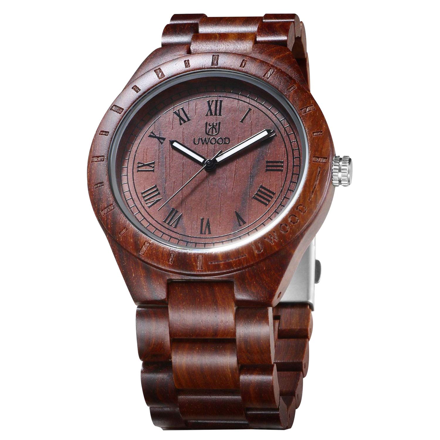 RORIOS Handmade Natural Wooden Watch for Men - Lightweight Analog Quartz Wood Wristwatch | Perfect for Outdoor, Casual & Formal Occasions