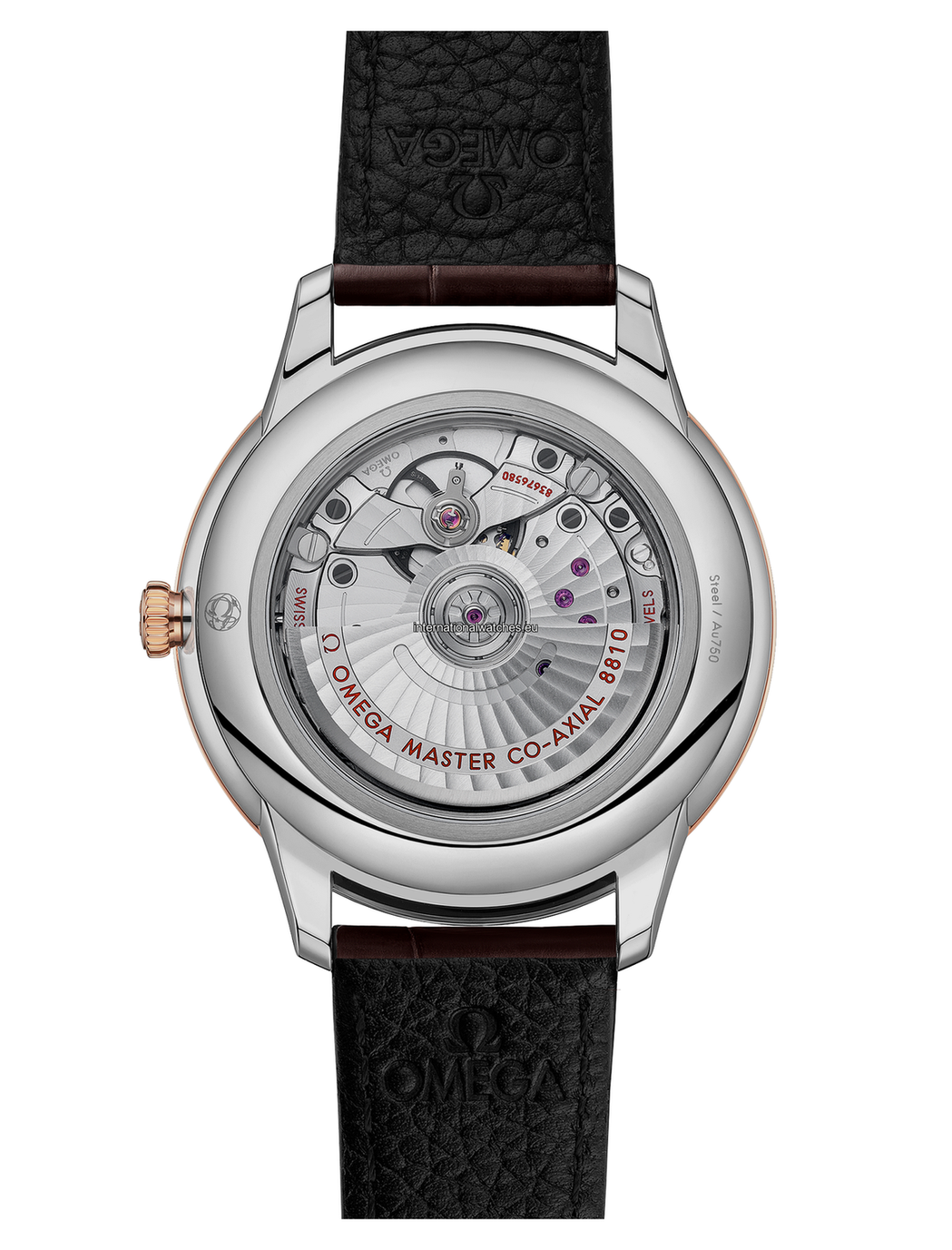 Omega De Ville Prestige 41mm Men's Watch - Stainless Steel & Sedna™ Gold Case with Leather Strap 434.23.41.21.09.001 - Luxury Dress Watch for Business & Formal Occasions