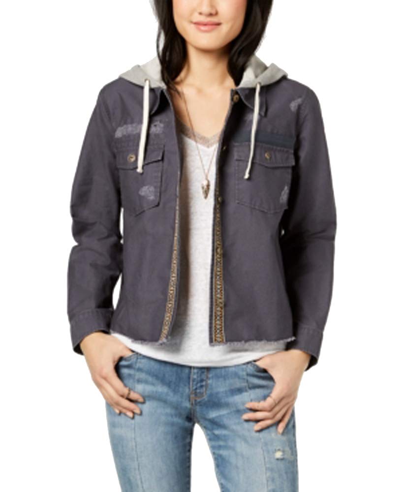 Bohemian Rose Embroidered Cotton Hoodie Jacket for Women - Stylish Layered Look for Casual Wear, Music Festivals & Outdoor Adventures