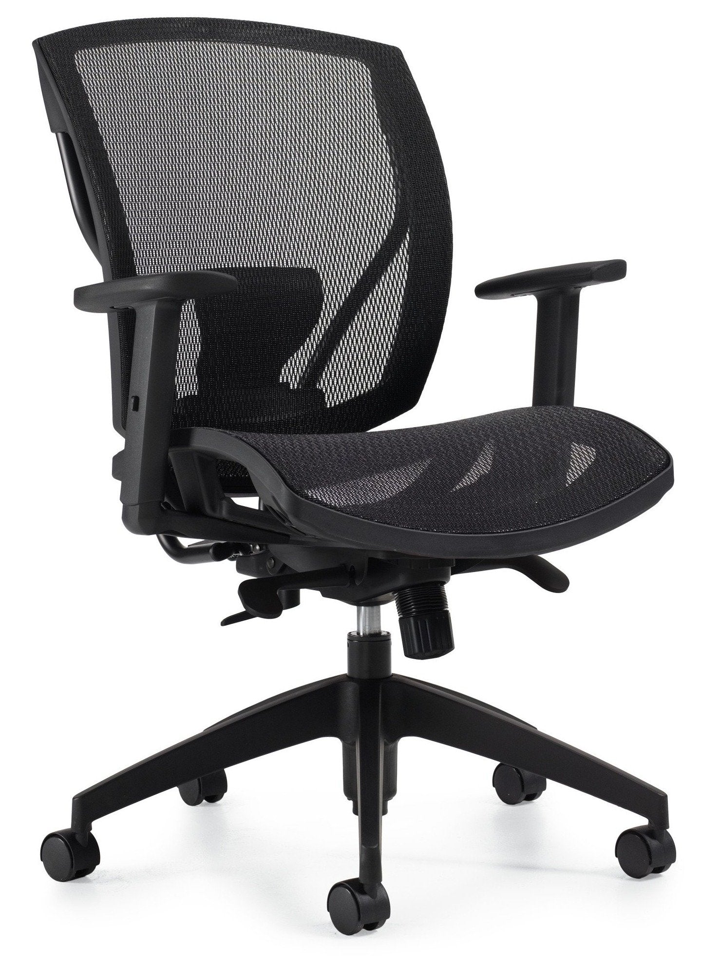 OTG2821 Mesh Seat and Back Synchro Tilter Ergonomic Office Chair - Adjustable Height & Lumbar Support for Home & Office Workspaces