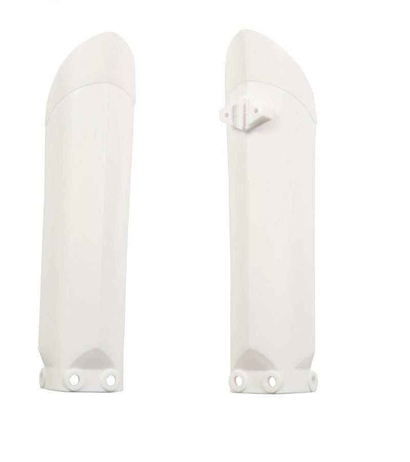 Acerbis Lower Fork Cover Set for KTM SX85 16-17 & Freeride 13-17 - White - Dirt Bike Fork Protectors for Off-Road & Motocross Riding