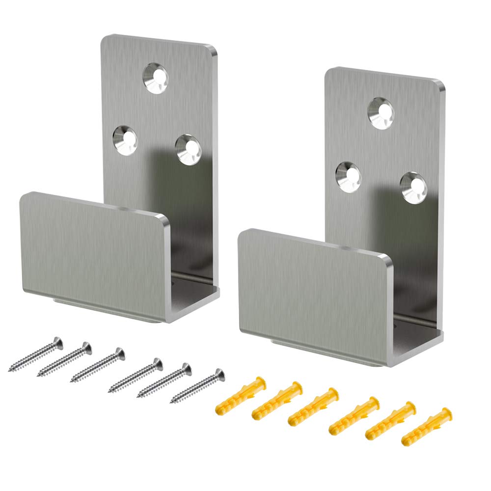 Adjustable Stainless Steel Barn Door Floor Guide for Sliding Closet Doors - Wall Mount Bottom Track for Smooth Sliding - Perfect for Barn Doors, Closets & Room Dividers
