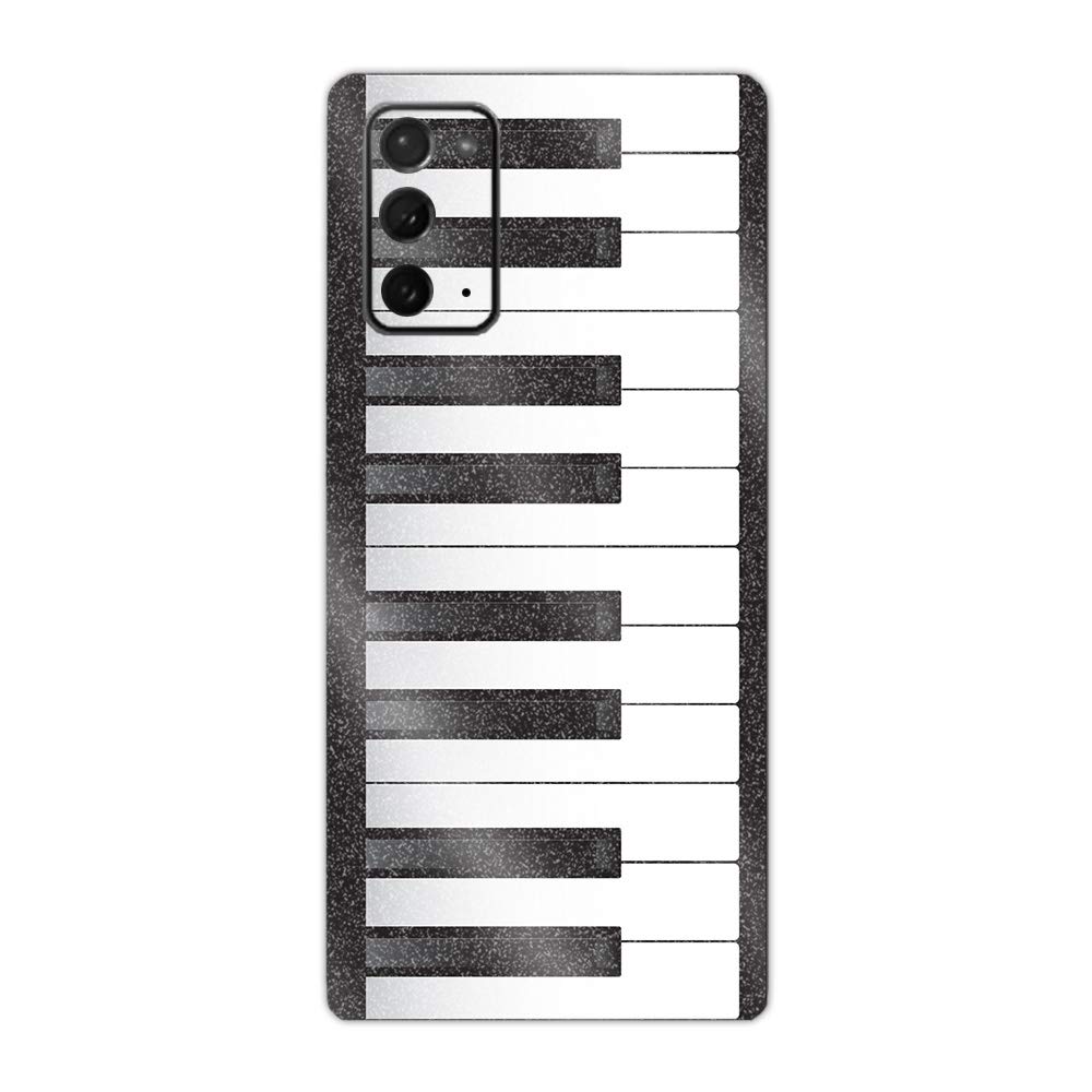 MightySkins Glossy Glitter Skin Cover for Samsung Galaxy Note 20 5G - Piano Keys Design | Protective Durable Scratch-Resistant Vinyl Wrap | Easy to Apply & Remove | Made in USA | Perfect for Daily Use, Travel & Customization