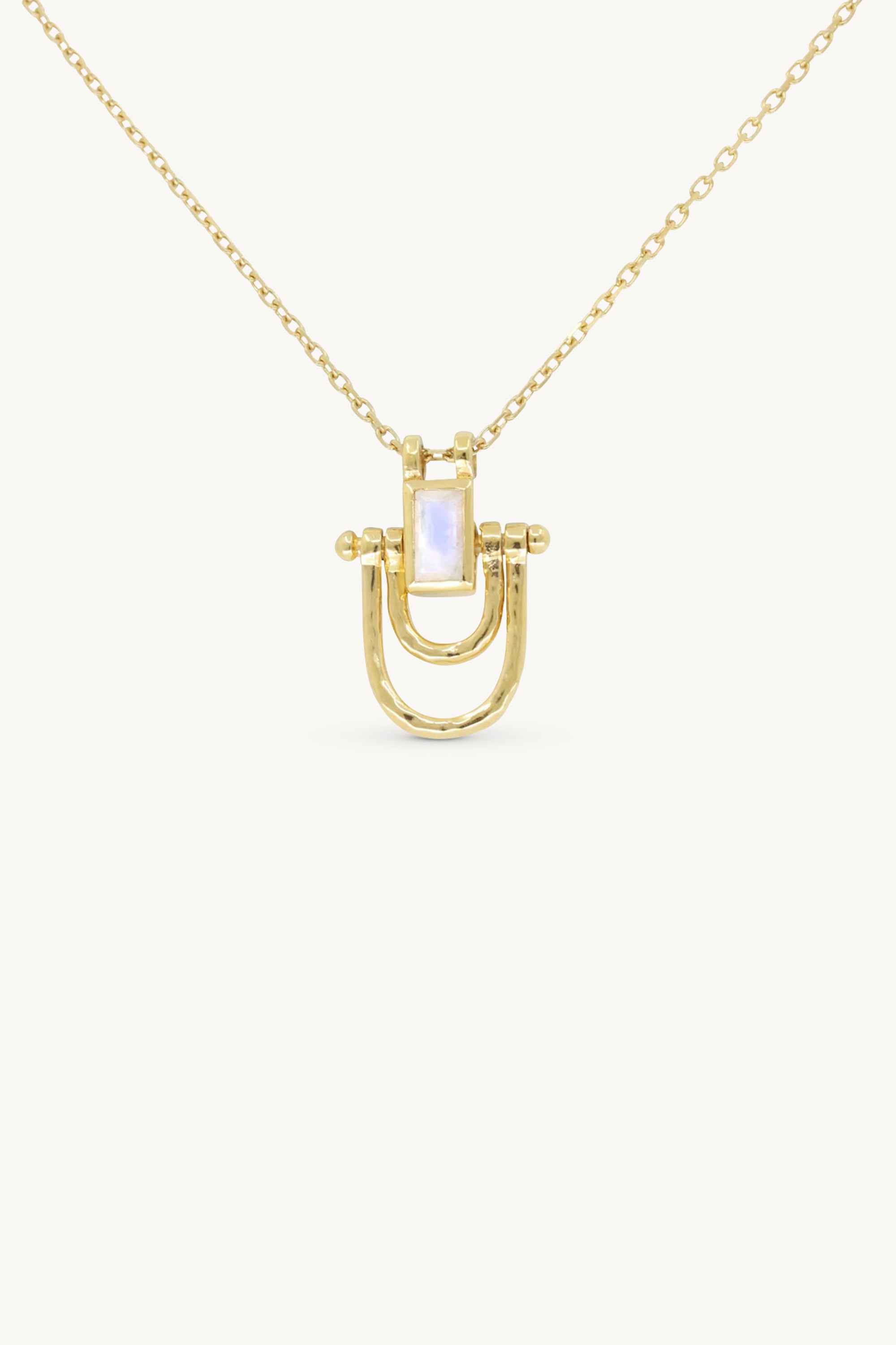Allegra Moonstone Gold Necklace for Women - Elegant 14K Gold Plated Moonstone Pendant Necklace Jewelry Gift for Birthday, Anniversary, Valentine's Day | Perfect for Everyday Wear & Special Occasions