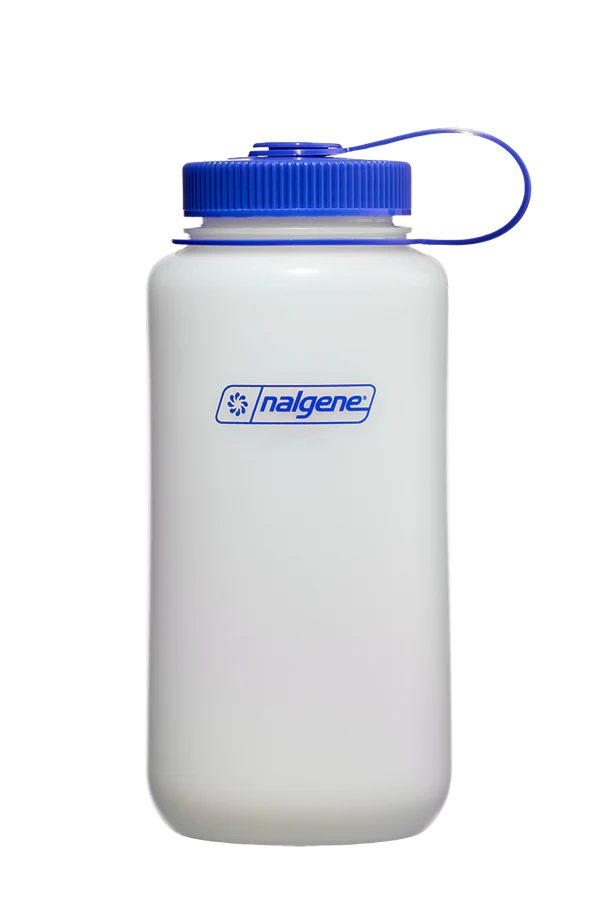32oz Wide Mouth HDPE Plastic Bottle - Leak Proof, BPA Free, Reusable Water Storage Container for Sports, Gym, Camping & Outdoor Activities