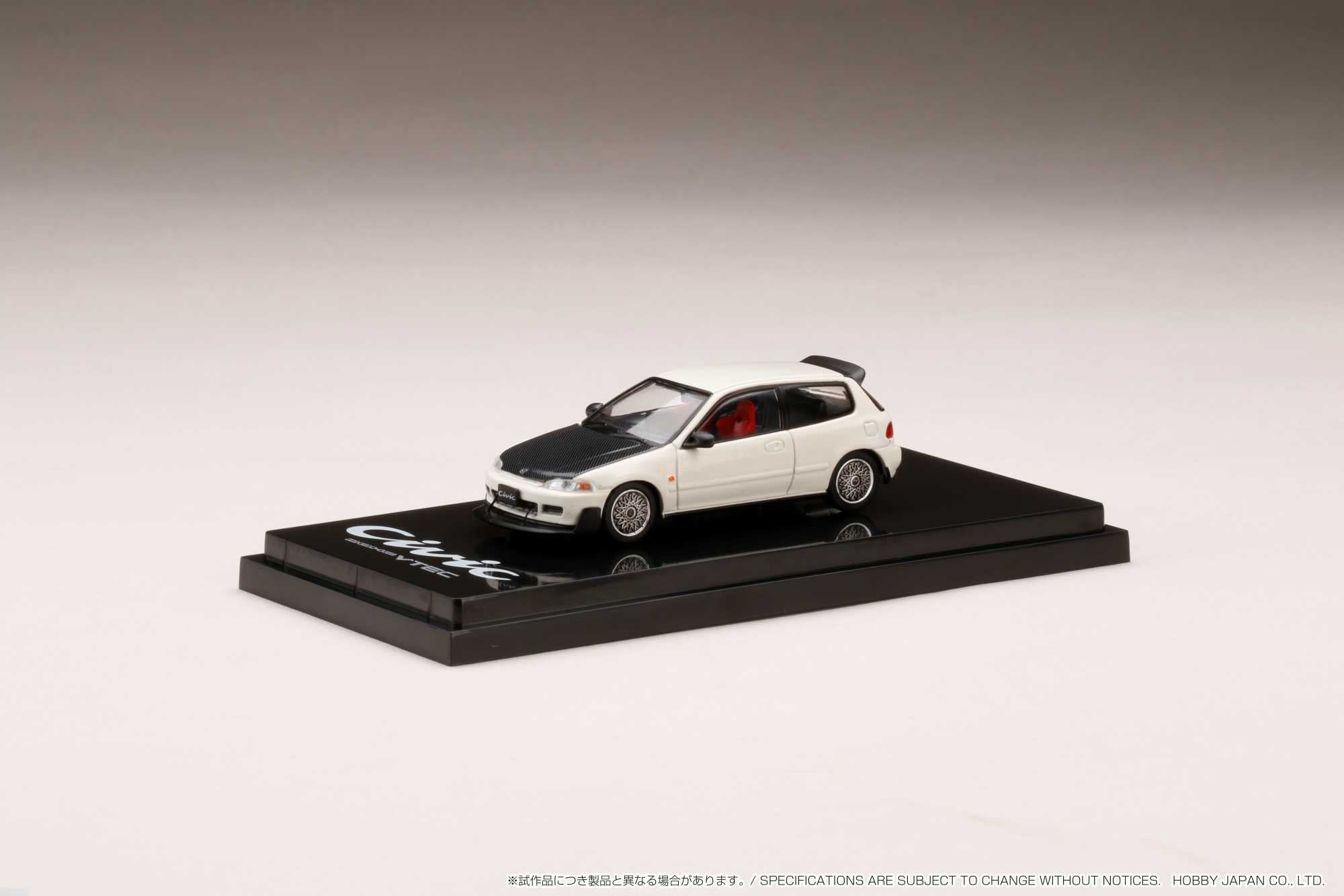 1:64 Honda Civic (EG6) SiR II JDM Style Diecast Model Car - Frost White - Collectible Miniature for Display, Racing Enthusiasts & JDM Car Lovers