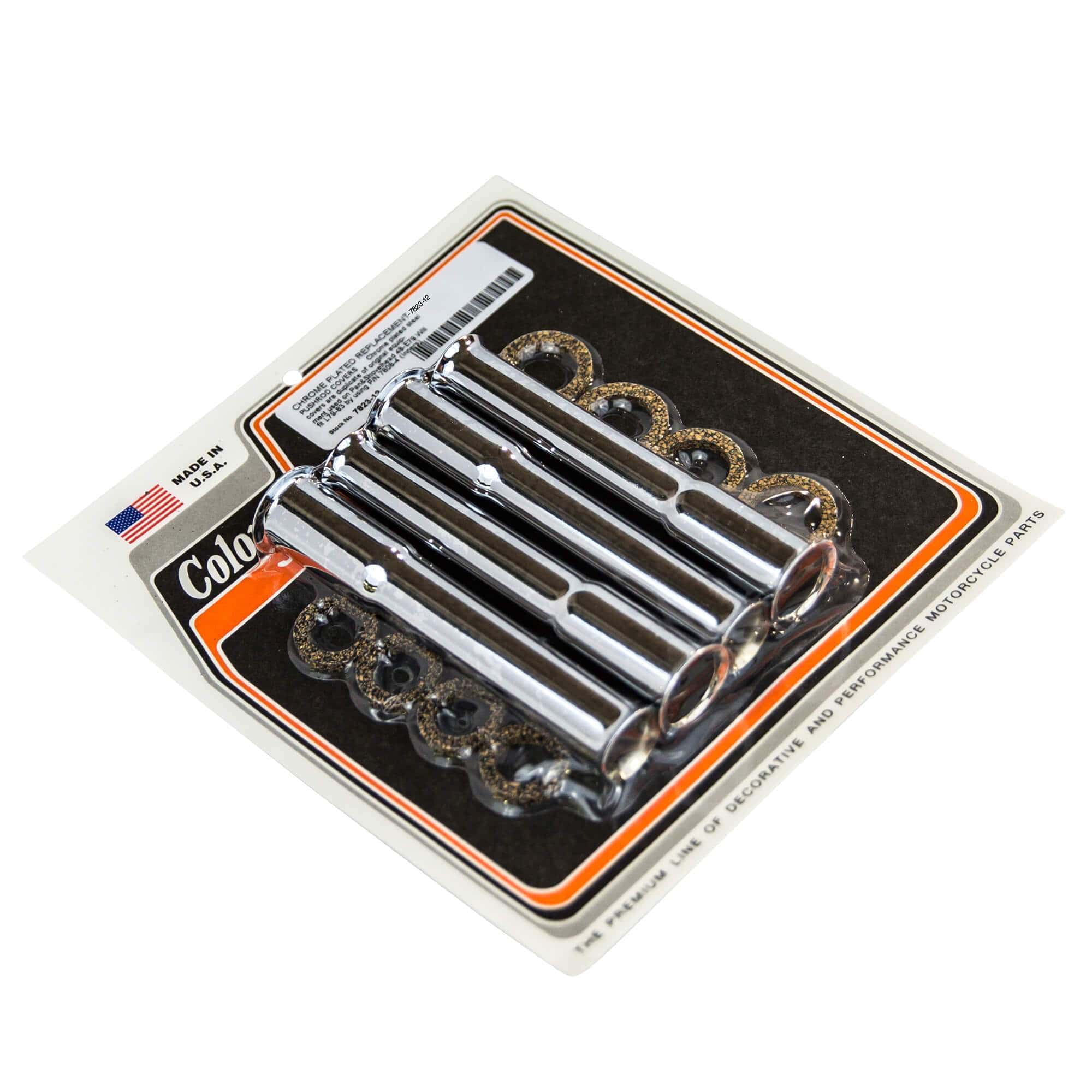 12 Pushrod Covers for 1948-1979 Harley Davidson Panhead & Shovelhead - Chrome Plated Replacement Parts for Motorcycle Restoration & Custom Builds