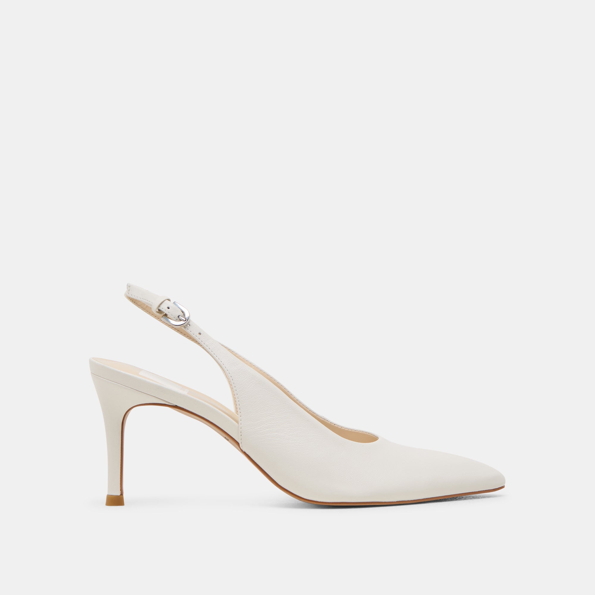ELASI Women's White Leather Heels - Comfortable High Heels for Party, Wedding & Evening Events - Stylish Dress Shoes for Women
