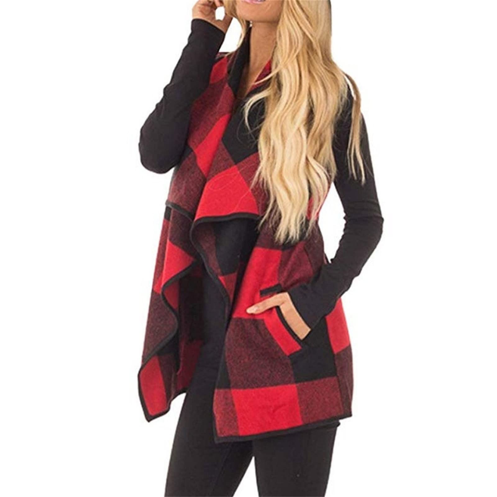 Women's Lightweight Fleece Sherpa Vest - Sleeveless Open Front Cardigan Sweater for Winter, Casual Waistcoat Jacket | Perfect for Outdoor Activities, Layering & Cold Weather Fashion