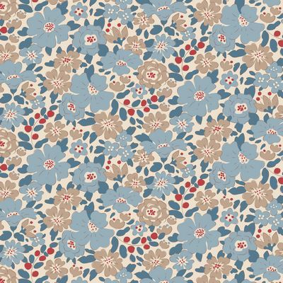 Tilda Harper BLUE Fabric - Creating Memories Collection - 5 Yards Backing Cut for Quilting, Sewing & DIY Crafts | Perfect for Home Decor, Scrapbooking & Gift Making