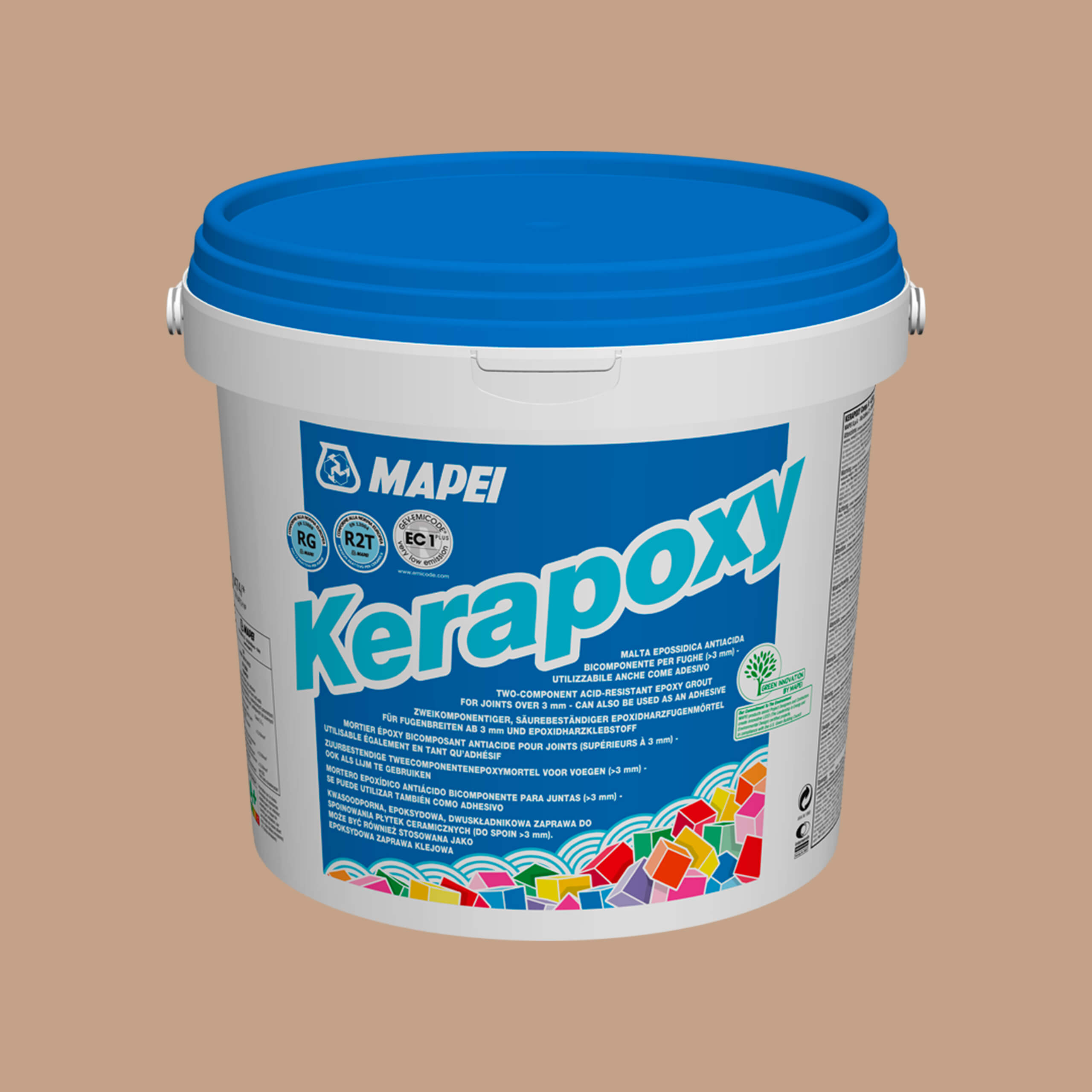 Mapei Kerapoxy 5kg Caramel 141 - Premium Epoxy Grout for Tile and Stone - Ideal for Bathrooms, Kitchens, and High-Traffic Areas