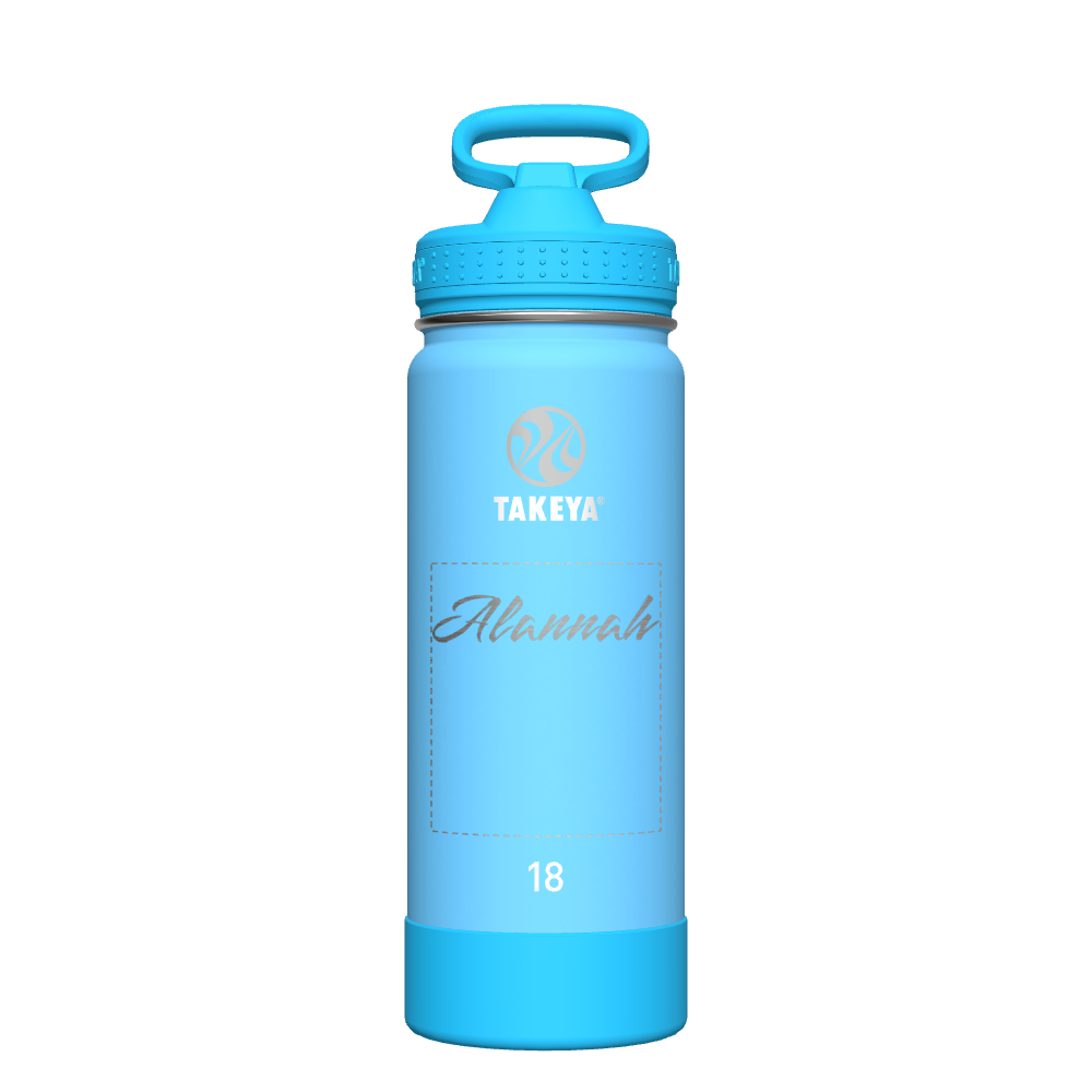 Glow in The Dark Water Bottle for Kids with Straw Lid - Customizable Name - Perfect for School, Sports & Outdoor Activities