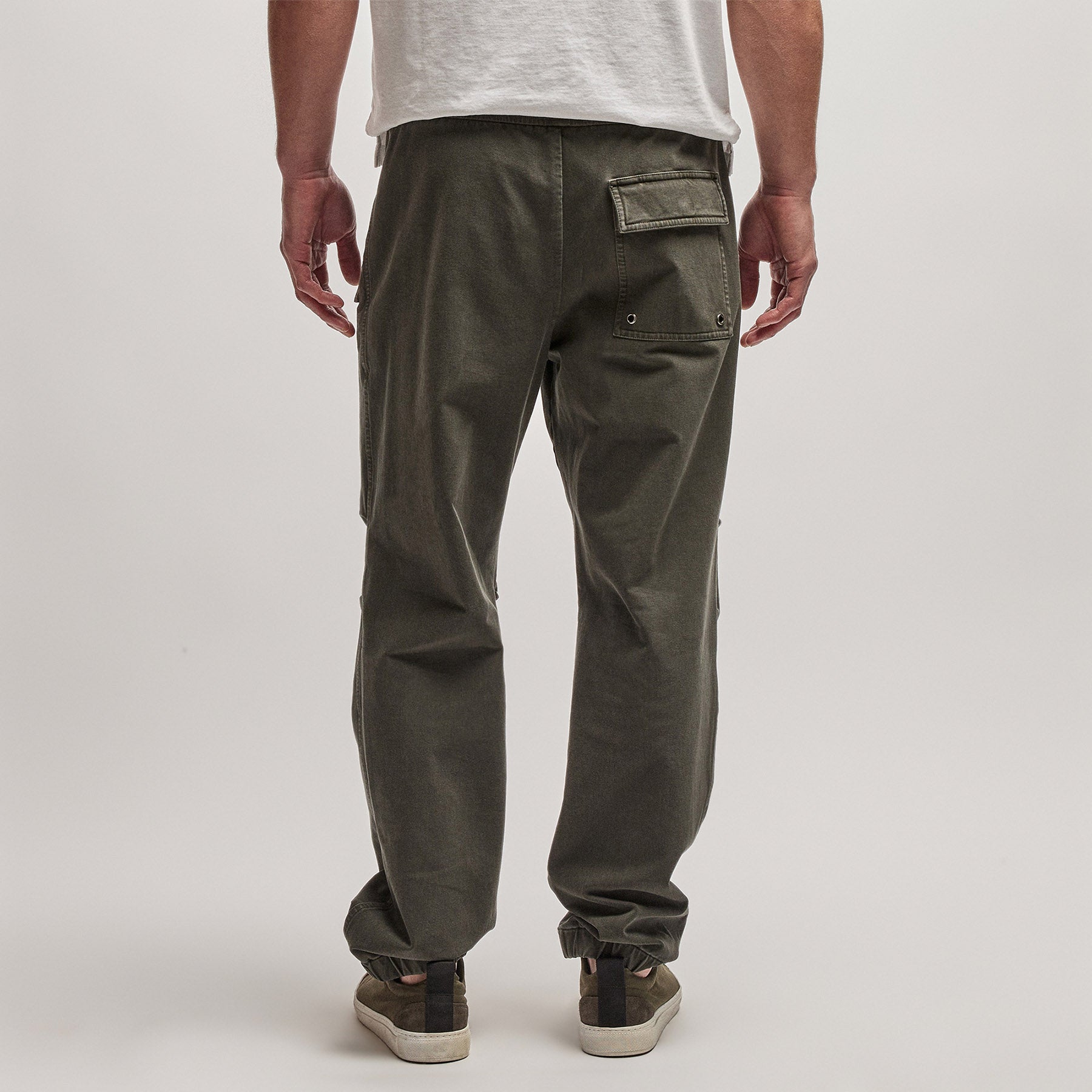Premium Cotton Terry Flight Pants - Dark Olive Pigment Dye | Comfortable Lounge & Travel Pants for Men | Perfect for Yoga, Gym & Relaxing at Home