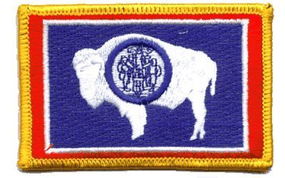 Wyoming State Embroidered Iron-On Patch - Durable Fabric Applique for Jackets, Hats & Bags - Perfect for DIY Crafts & Customization