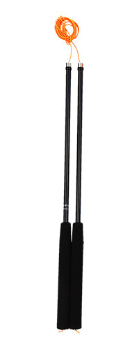 35cm Black Fiber Diabolo Sticks - Professional Juggling & Performance Props for Circus, Street Shows, and Outdoor Play
