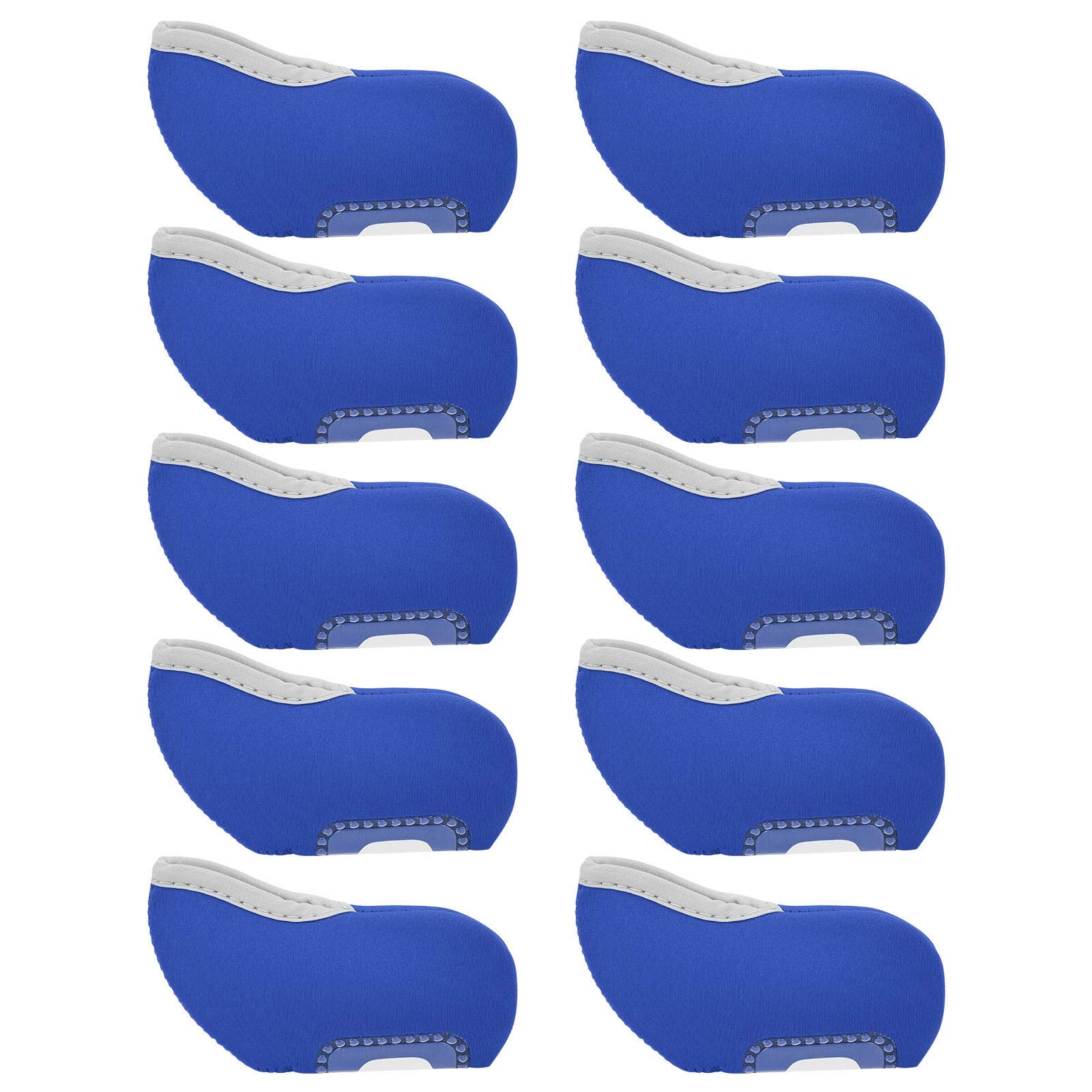 10 Pcs Neoprene Golf Club Iron Head Covers - Durable & Protective Iron Covers for Golf Clubs (Blue) - Perfect for Golf Course, Driving Range & Club Storage