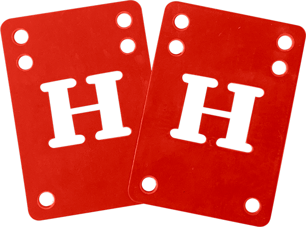 2mm Red Blank H Block Riser Set - 2 Pack for Mechanical Keyboard Customization & Gaming PC Builds