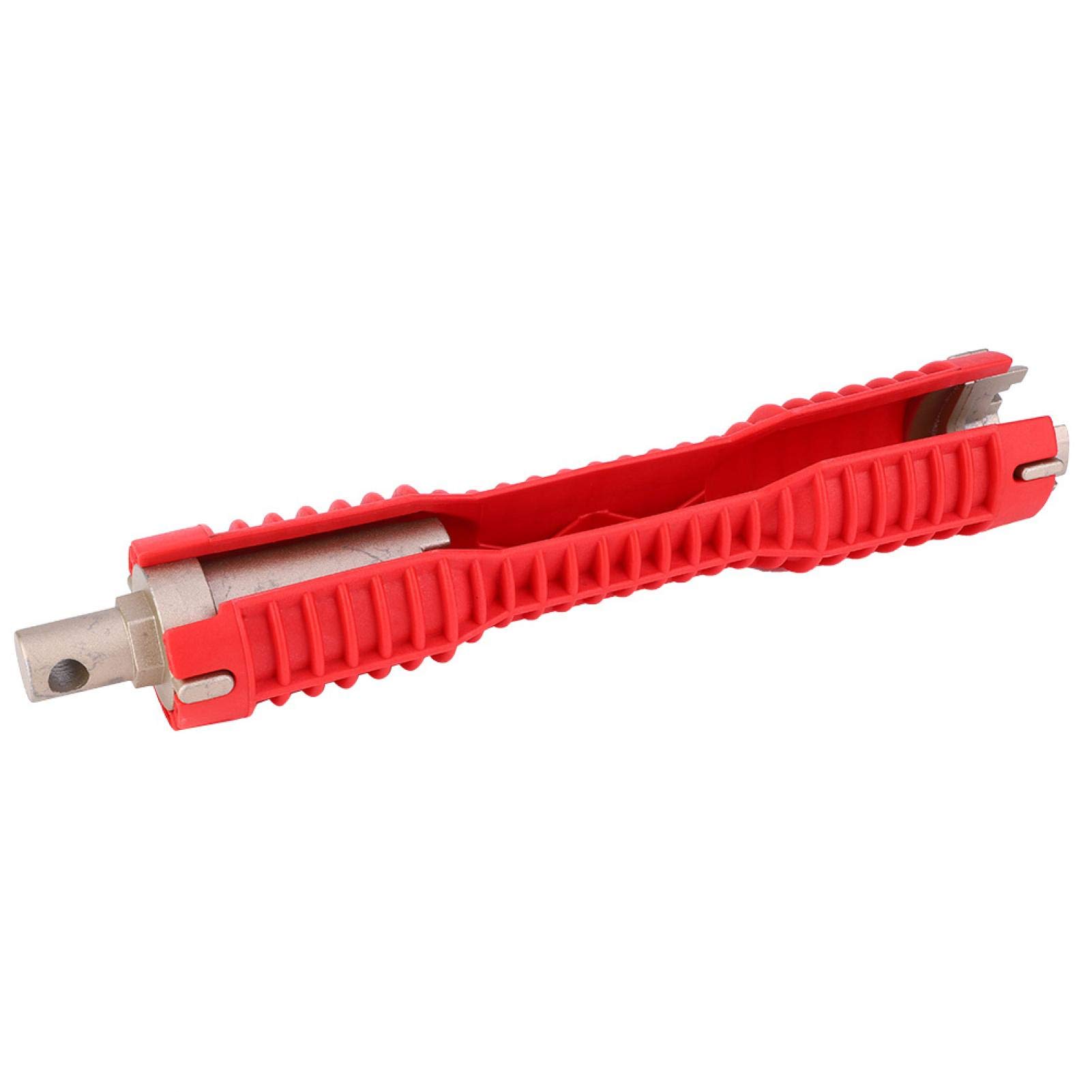 **Multifunctional Double Head Faucet Wrench - Kitchen & Bathroom Sink Installer Tool for Plumbing, Toilet Bowl, and Pipe Fittings (Red) - Perfect for DIY Home Repairs and Professional Installations**