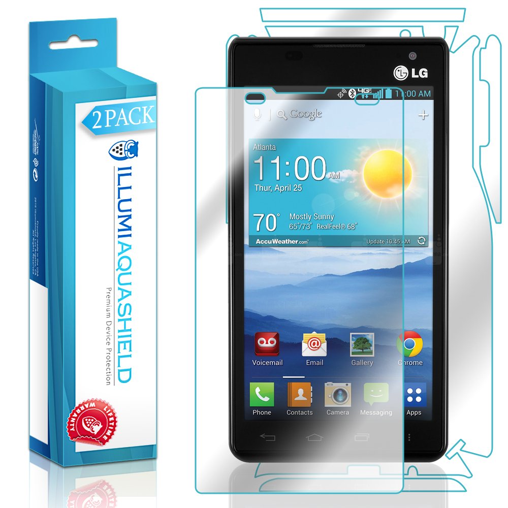2-Pack HD Clear TPU Film Screen Protector for LG Lucid 2 (VS870) - Anti-Bubble, Scratch Resistant, Front & Back Protection - Perfect for Everyday Use, Travel, and Work