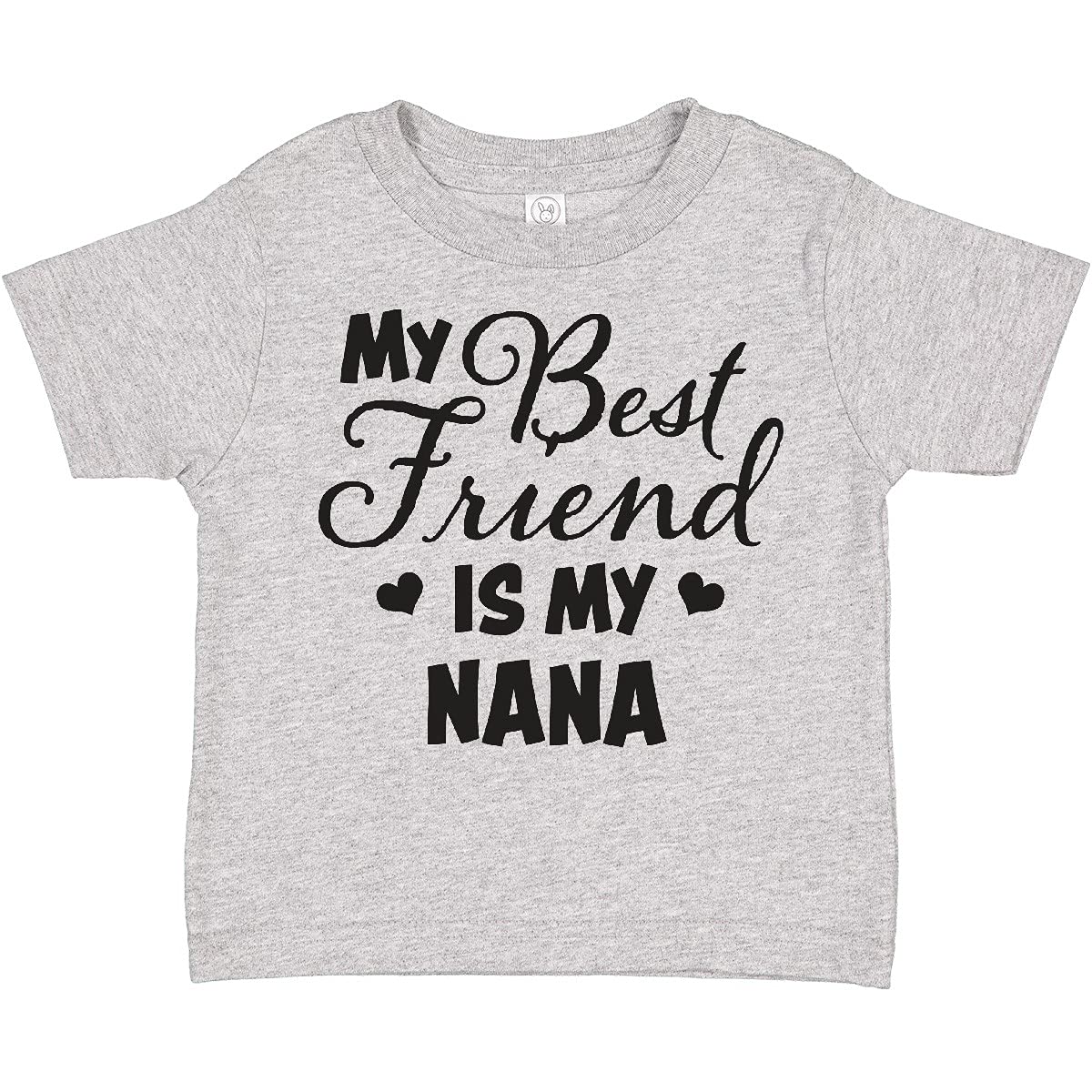 Inktastic My Best Friend is My Nana with Hearts Toddler T-Shirt - Perfect for Family Gatherings and Playdates