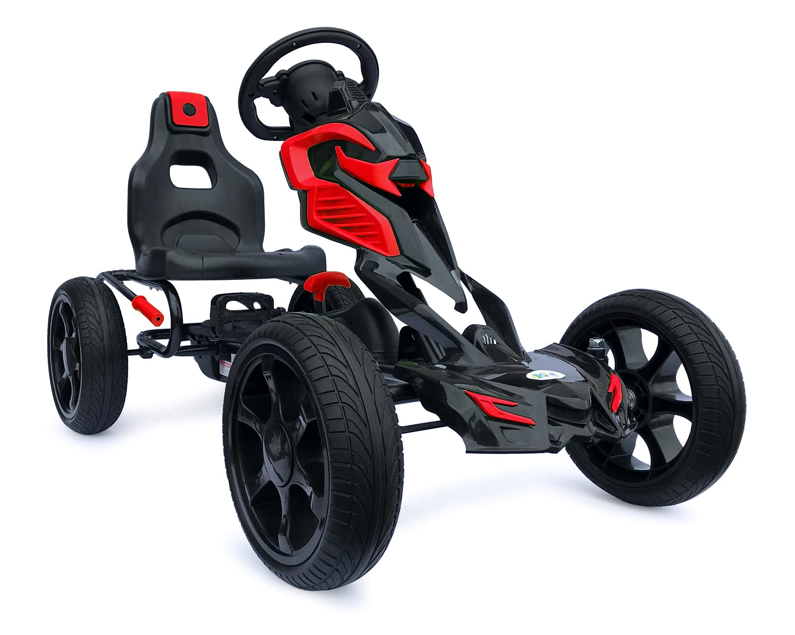 Kids Go Kart for Ages 5-12 Years - Pedal Powered with EVA Foam Wheels - Outdoor Play, Backyard Racing & Birthday Gifts for Boys & Girls