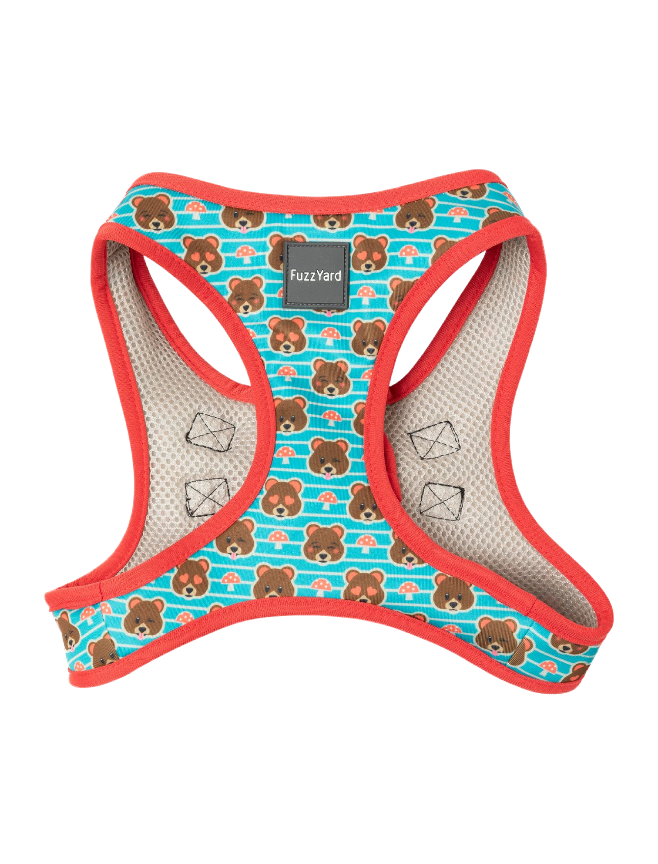 FuzzYard Step-in Dog Harness for Small & Large Dogs - Soft & Adjustable Pet Harness with Reflective Strips (6 Sizes, Fuzz Bear Design) - Perfect for Walking, Training & Outdoor Adventures