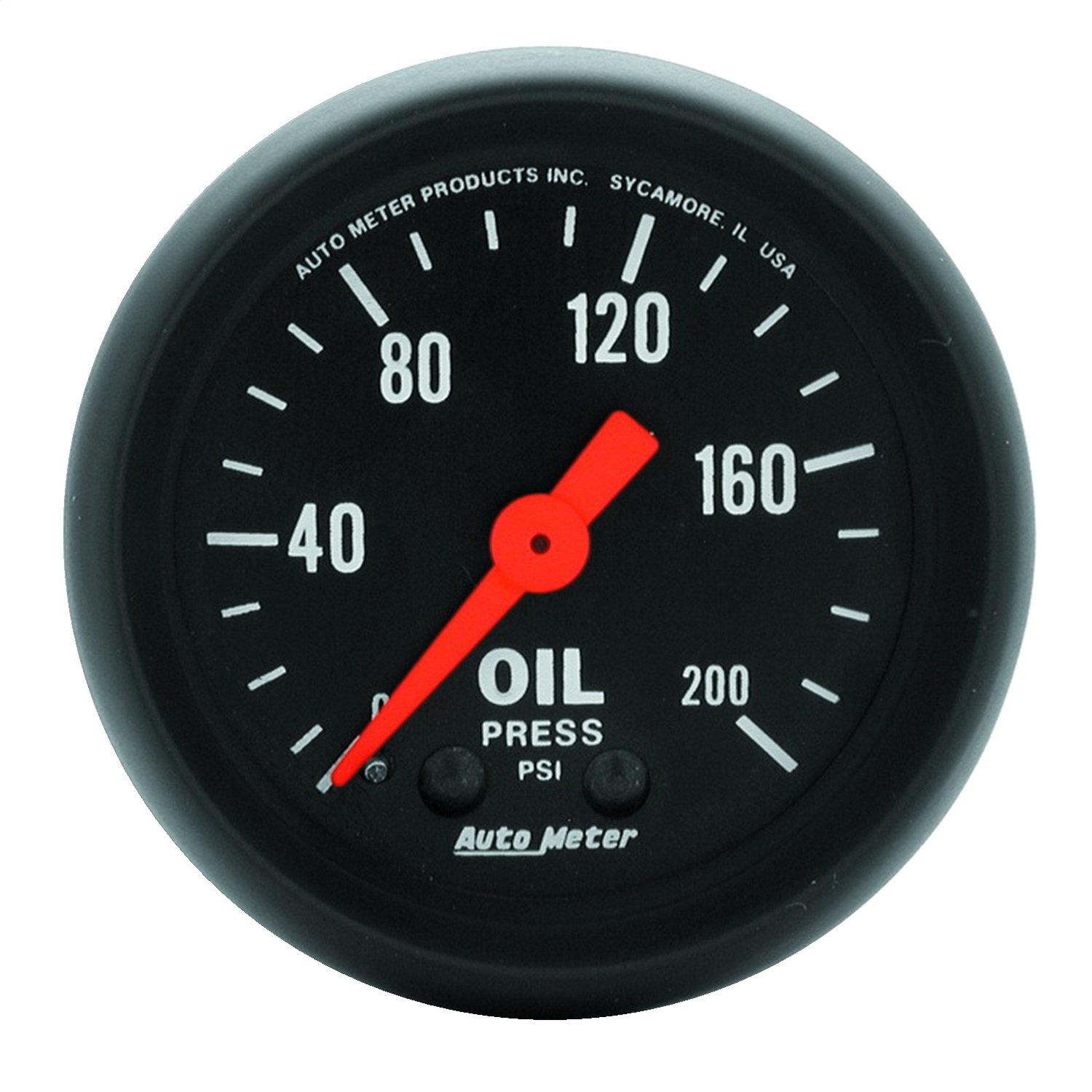 AUTO METER 2605 Z-Series Mechanical Oil Pressure Gauge - 0-100 PSI, 2-1/16