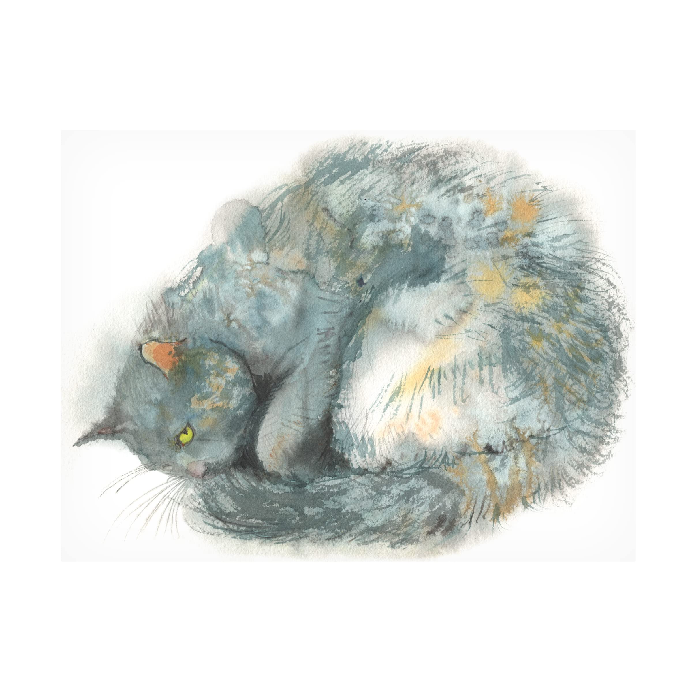 Trademark Fine Art 'Smart Cat' Canvas Wall Art by Elena Bolgova - Elegant Home Decor for Living Room, Bedroom & Office