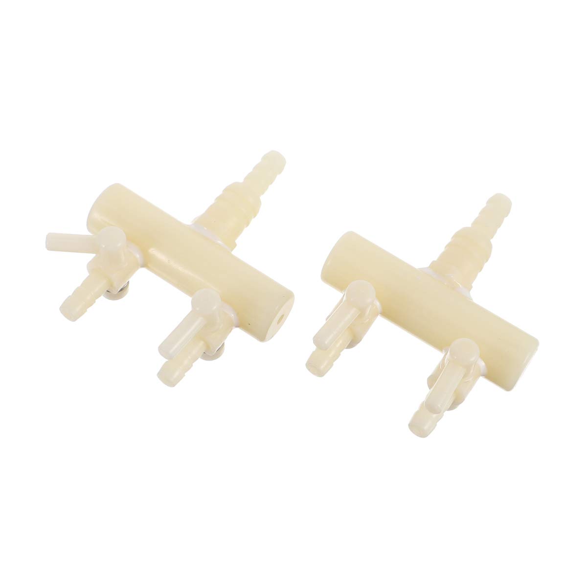Baluue Aquarium Air Flow Splitter - 2PCS White Oxygen Tube Distributor Valves for Fish Tank, Adjustable Air Flow Controller & Diverter - Perfect for Freshwater/Saltwater Aquariums, Hydroponics & Fish Breeding Tanks
