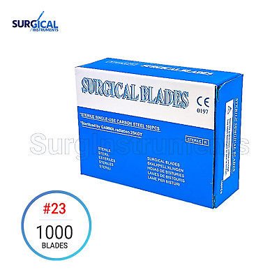 1000pcs #23 Scalpel Blades - Premium Stainless Steel Surgical Blades for Taxidermy, Veterinary, Medical & Craft Cutting | Sharp Precision Tools for Dissection, Carving & Surgical Procedures