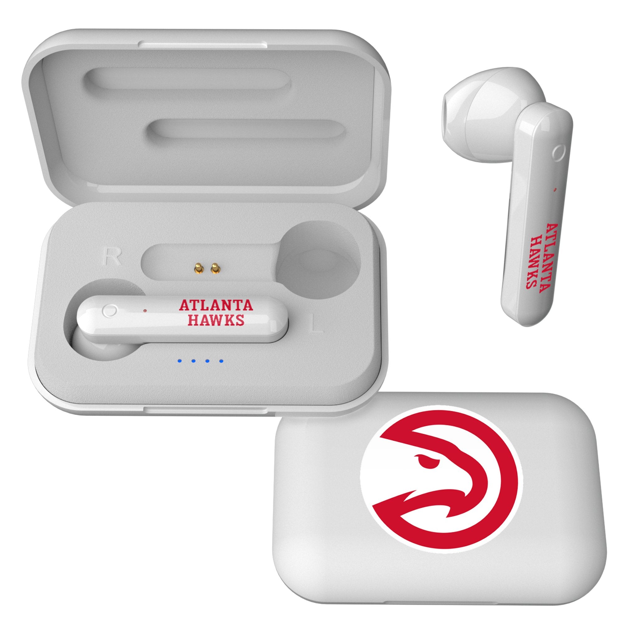 Atlanta Hawks Official Wireless TWS Earbuds - Bluetooth 5.0 Stereo Headphones with Mic, 24H Playtime - Perfect for Basketball Games, Workouts & Commuting