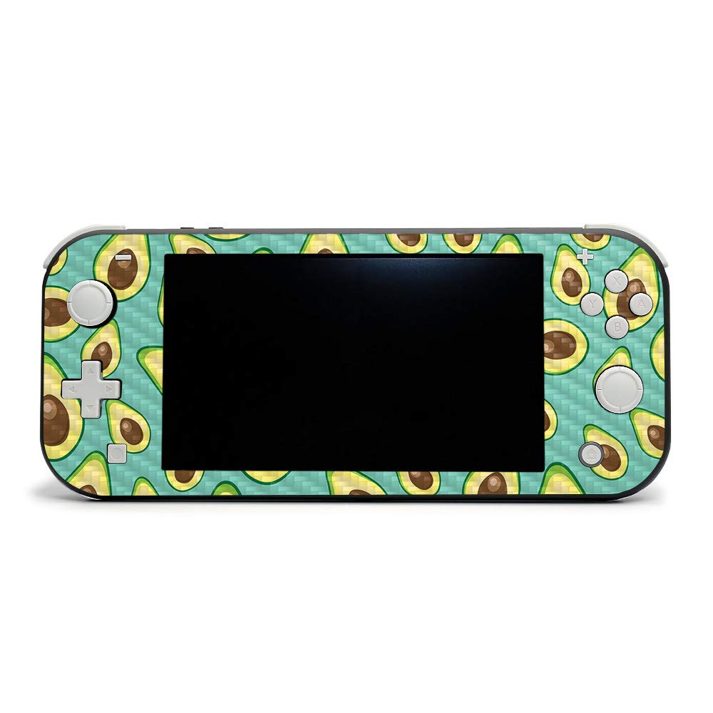 MightySkins Carbon Fiber Skin for Nintendo Switch Lite - Seafoam Avocados Design | Protective & Durable Textured Cover | Easy to Apply, Remove & Change Styles | Made in USA | Perfect for Gaming, Travel & Personalization
