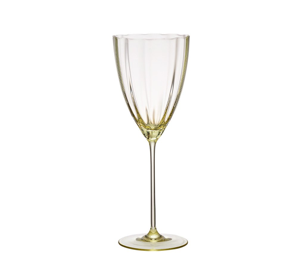 Premium Citrine Luna Wine Glasses Set of 4 - Elegant Stemware for Red Wine, White Wine & Cocktails - Perfect for Dinner Parties, Weddings & Home Decor