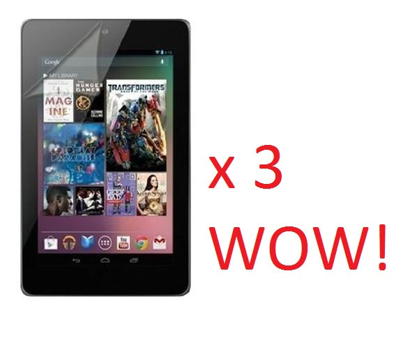 3-Pack ASUS Google Nexus 7 Screen Protector - HD Clear Anti-Scratch Film for 1st & 2nd Gen Tablets - Perfect for Work, Travel & Entertainment Protection
