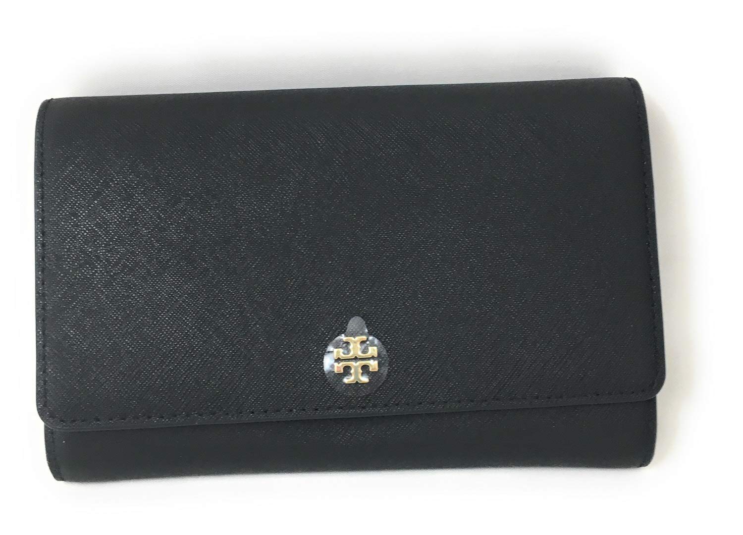 Tory Burch Women's Emerson Chain Wallet Small Crossbody Bag - Black Leather Crossbody Purse for Everyday Use, Travel & Date Night