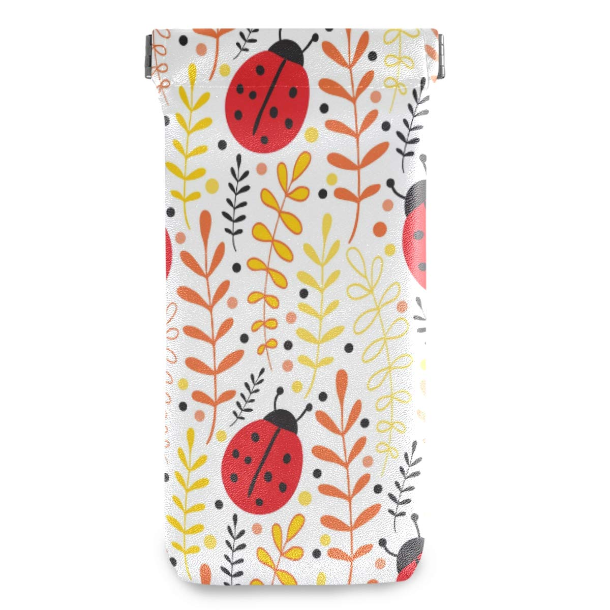 Ladybug Squeeze Top Eyeglasses Case - Portable Anti-Scratch Sunglasses Pouch for Women | Travel, Work & Daily Use Protective Glasses Holder