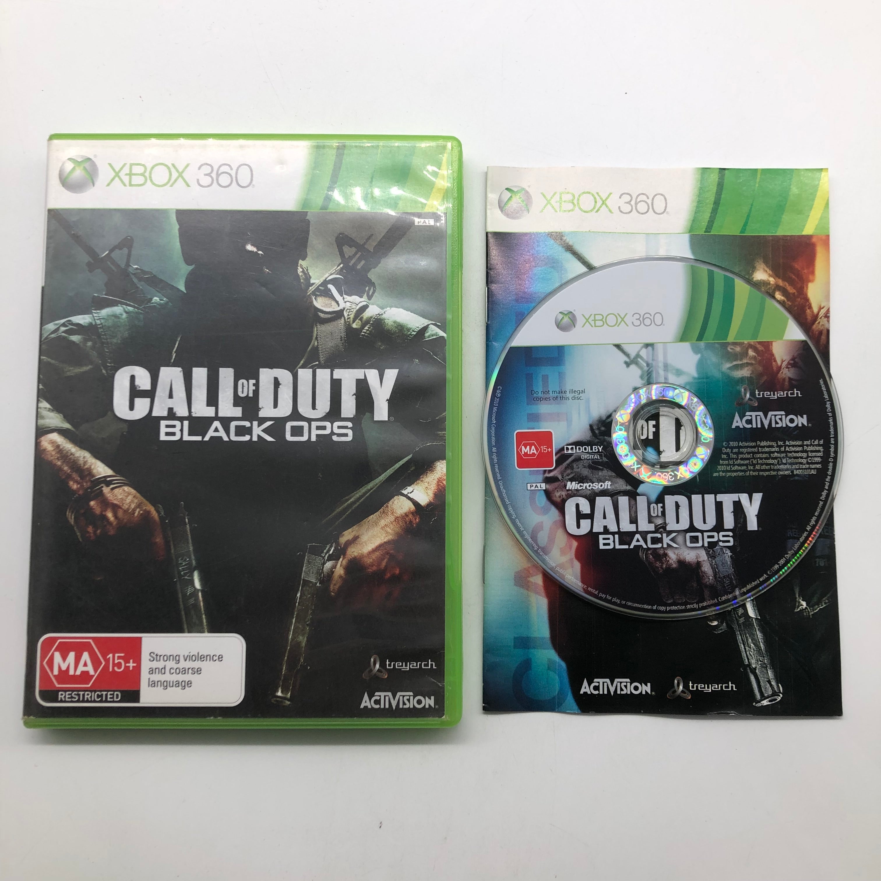 Call of Duty Black Ops Xbox 360 Game with Manual - PAL Version - Perfect for Multiplayer Gaming & Action-Packed Adventures