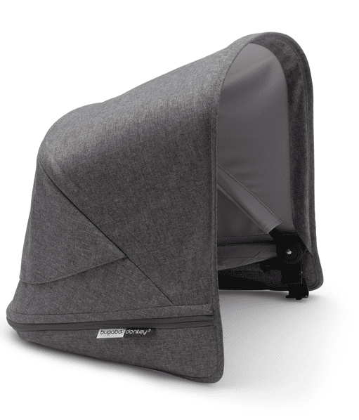 Bugaboo Donkey3 Stroller Sun Canopy - Grey Melange Shade for Baby Stroller, Perfect for Outdoor Walks and Sun Protection