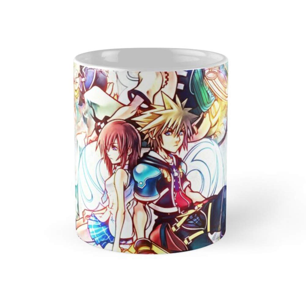 Kingdom Hearts Family Coffee Mug 11oz Ceramic Tea Cup - Disney Anime Themed Collectible Gift for Gamers & Fans - Perfect for Home, Office & Gaming Room Decor