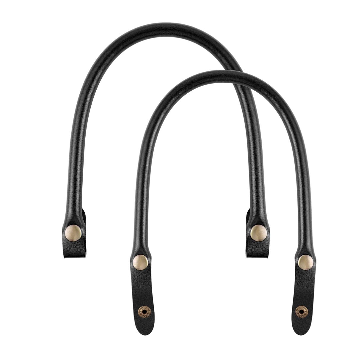 SUPVOX 2PCS Genuine Leather Replacement Handbag Straps - Adjustable Shoulder Bag Handles for Purses, Totes & Crossbody Bags (Black) | Perfect for Daily Use, Travel & Fashion Accessories