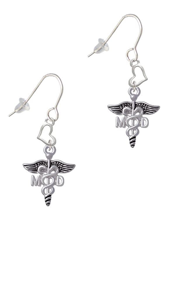 Silver Caduceus Doctor Earrings - Perfect for Medical Professionals